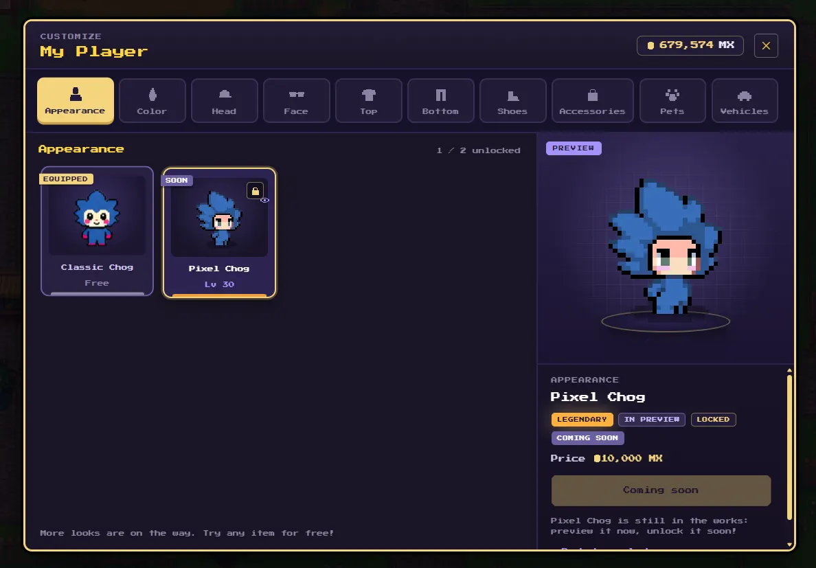 The My Player window